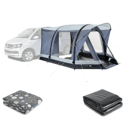 Kampa Action AIR Low VW Inflatable Drive Away Awning Package with Carpet & Groundsheet