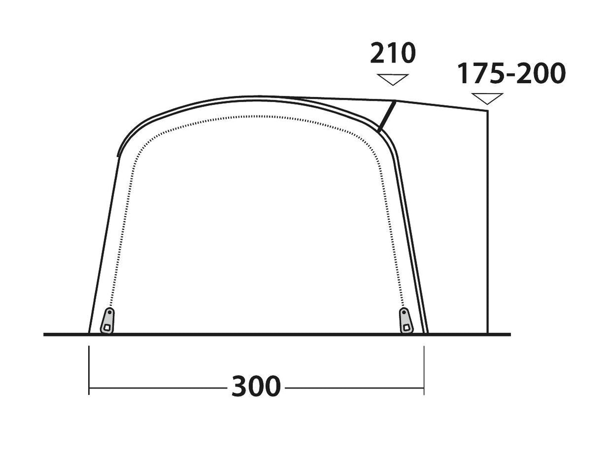 Outwell Blossburg 380 Air Drive Away Awning Low 175 - 200cm — Aztec Leisure