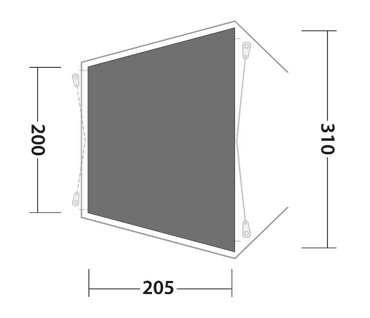 Outwell Woodcrest Footprint floorplan