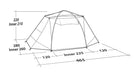 Robens Cobra Stone 5 Berth Dome Tent 3D plan