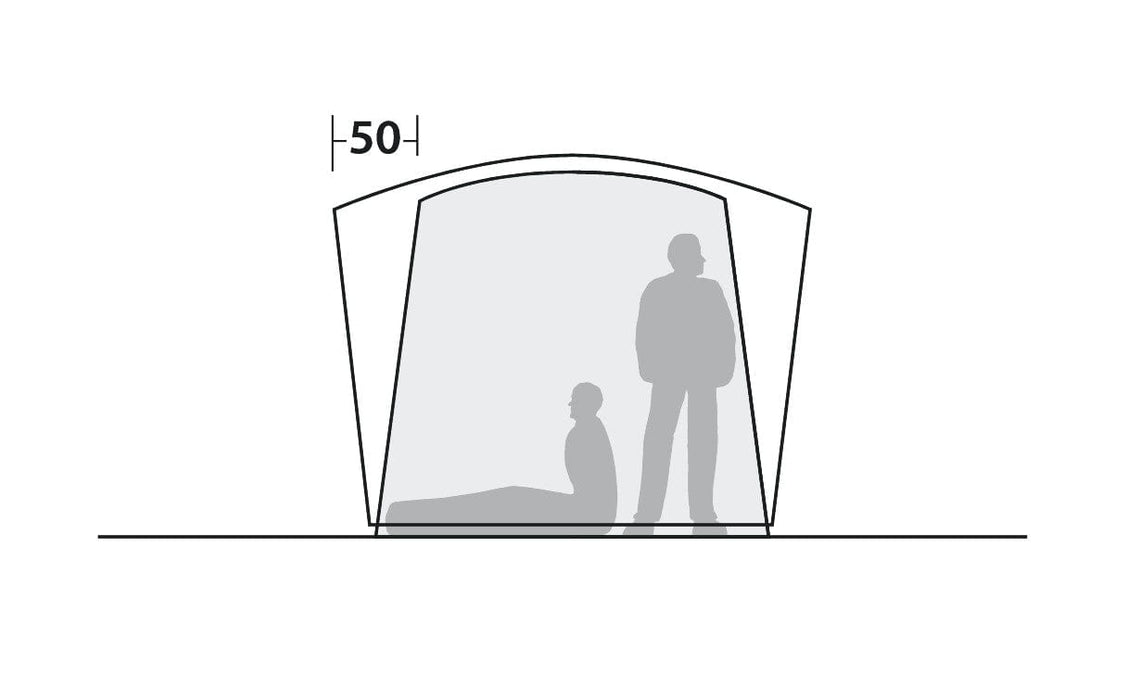 Robens Cobra Stone 5 Berth Dome Tent front plan