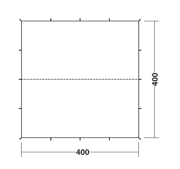 Robens Trail Camping Tarp 4 x 4 Metres Floorplan