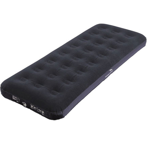 Trespass single flocked air bed with foot clearance pump